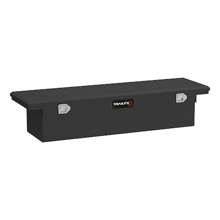 Trailfx TrailFX 120703; Truck Tool Box; Crossover- LP Angled Single Lid Diamond Tread; Matte Black; 16 Gauge 120703